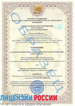 Образец разрешение Жуковка Сертификат ISO 50001